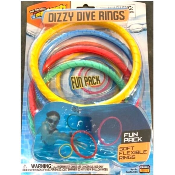 The Original Splash Bombs Dizzy Dive Rings-Soft, Flexible-Pool Toys-NIP - Picture 1 of 2
